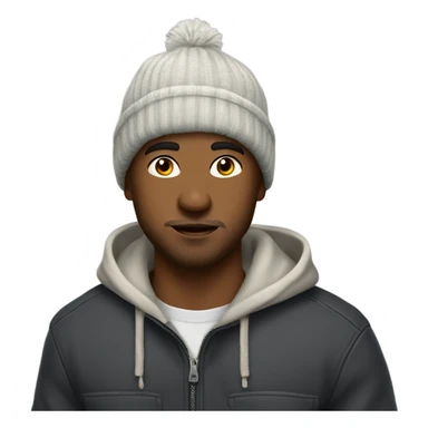 manly boy in stylish beanie sticker