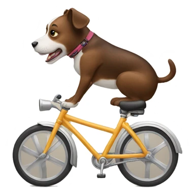 Dog on bike sticker