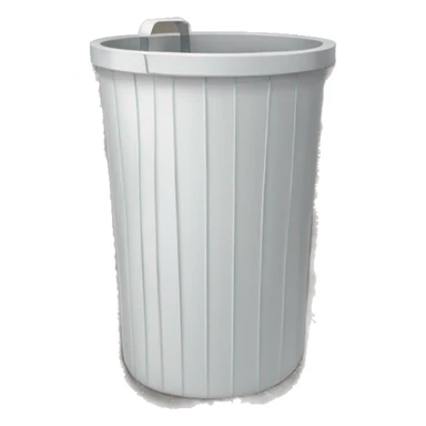 trashcan with straw coming out the top like a juicebox sticker