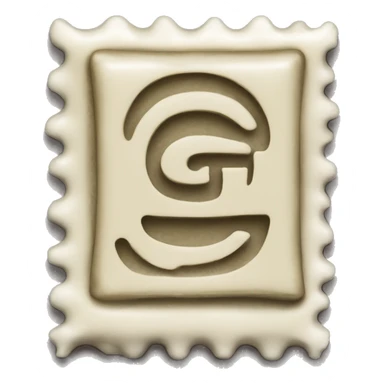 Stamp wax with a G letter sticker