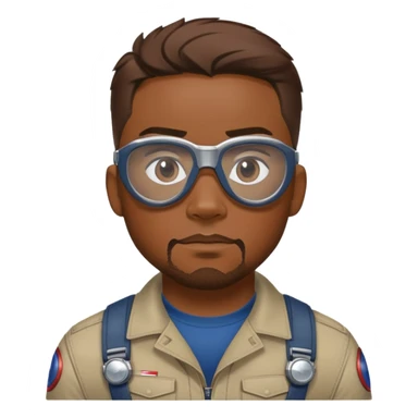 sam wilson with side-whiskers wear safety glasses from  from captain america: civil war sticker