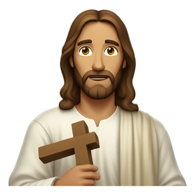 jesus christ holding a cross sticker