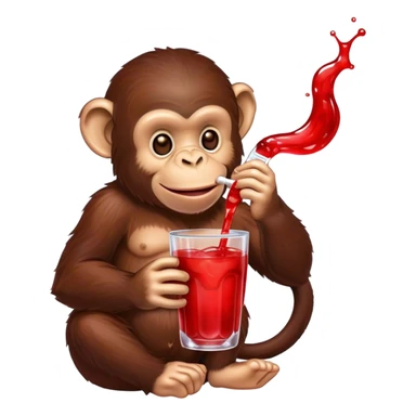Chimp drinking kool aid sticker