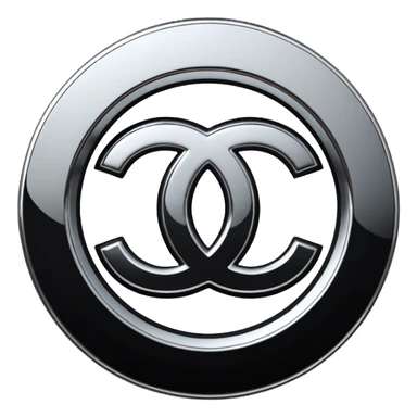 Chanel sport logo chrome glossy sticker