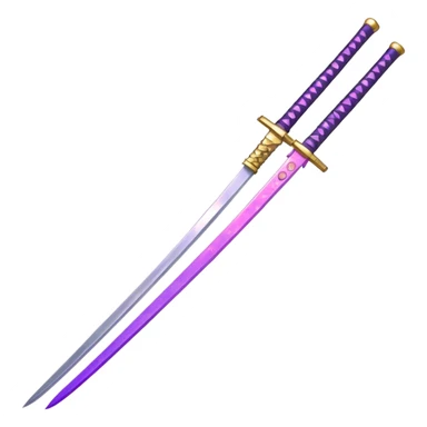 glitter purple and pink katana sticker