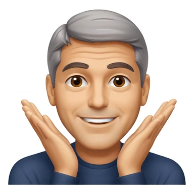 George clooney hand on face sticker