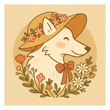 Give the Overwolf logo a cute cottagecore makeover sticker