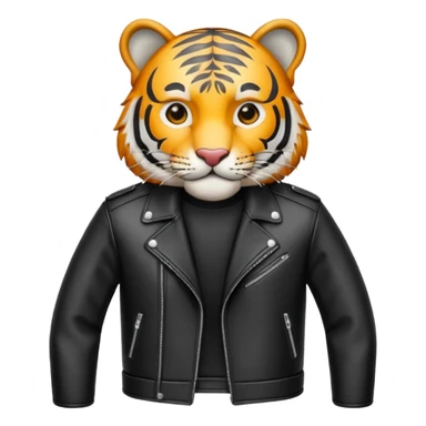 tiger in stylish leather jacket sticker