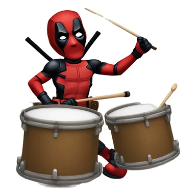 Deadpool does drum hit after bad joke  sticker