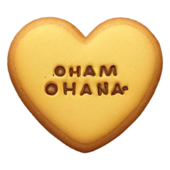 Yellow cookie heart with ohana sticker