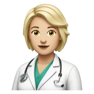  physician white woman short hair sticker