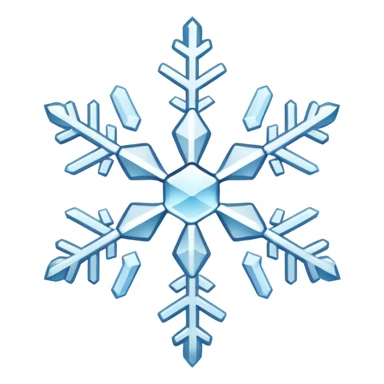 snowflake white sticker