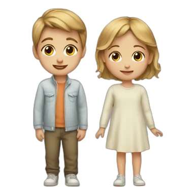 Toddler brother and sister sticker