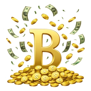 Letters A A C with money falling around it sticker