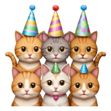 twelve cats at a birthday party sticker