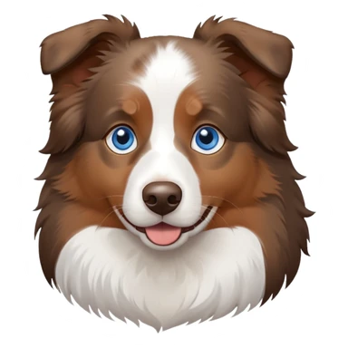 Australian shepherd with blue eyes  sticker