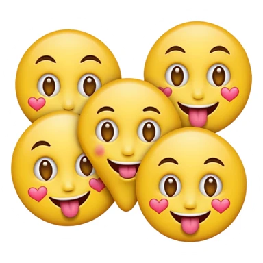 round Emoji with heart-shaped eyes, inside the heart eyes there are are dollar signs, and the emoji is sticking out its tongue. sticker