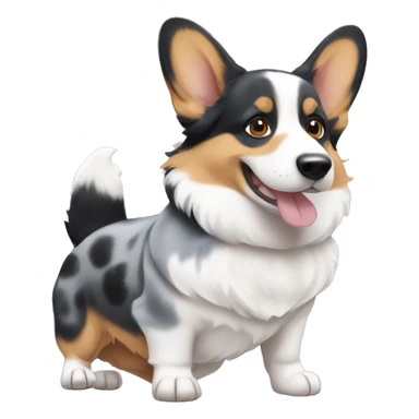 Corgi embark and blue Merle corgi hug sticker