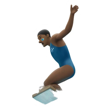 swimmer diving off block sticker