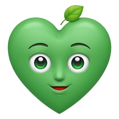 Fait une personne avec un coeur vert sticker