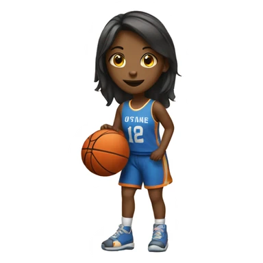 Girl playing basketball sticker