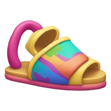 emoji hand holding a slipper  sticker