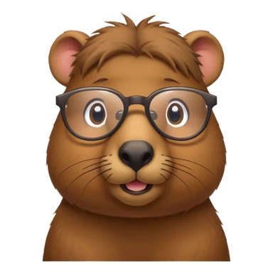 Capibara con lentes sticker