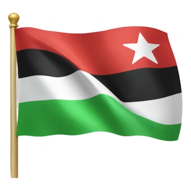 New flag of Syria with the Green, white, and black strips and the three red stars  sticker