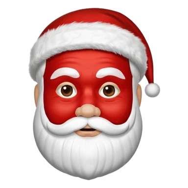Santa in a skincare mask sticker