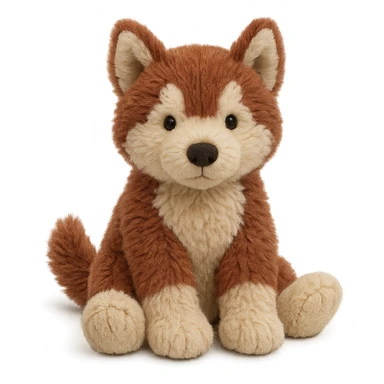 jellycat stuffed plush reddish-brown siberian husky pup sticker