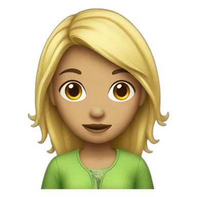 A girl with money sticker