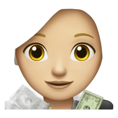 blond girl with monopoly sticker