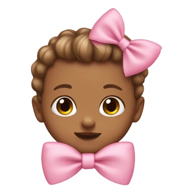 baby pink bow emoji sticker