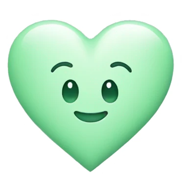Pastel green heart with stars  sticker