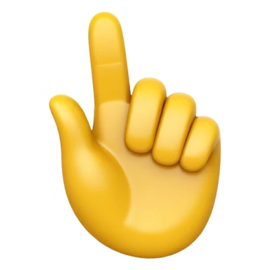 Apple-style 3D illustration of a single yellow emoji hand giving a thumbs up gesture, glossy and rounded, centered on a clean white background, soft shadow underneath, isolated and minimal design sticker