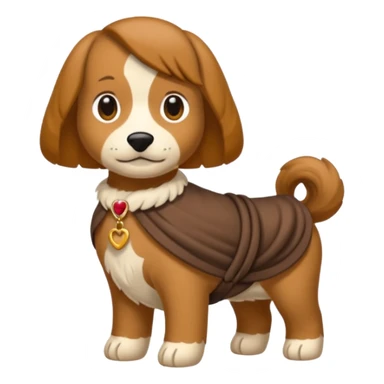 Bassotto seduto con vestito di lana sticker