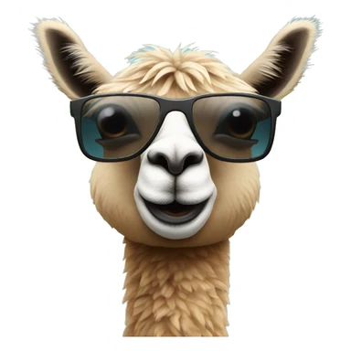 Lama with sunglasses  sticker