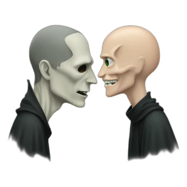 voldemort touching harry potter on the face sticker