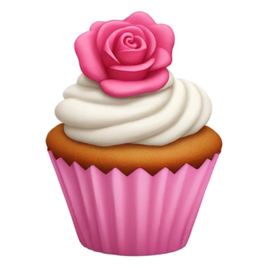 cup cake , rose. pink sticker