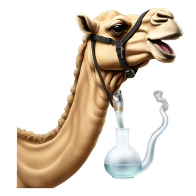 Camel smoking a bong sticker