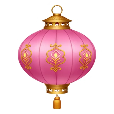 pink ornamented chinese lantern sticker