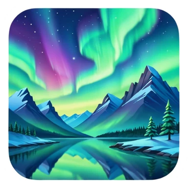 Northern Lights aesthetic scenery  sticker