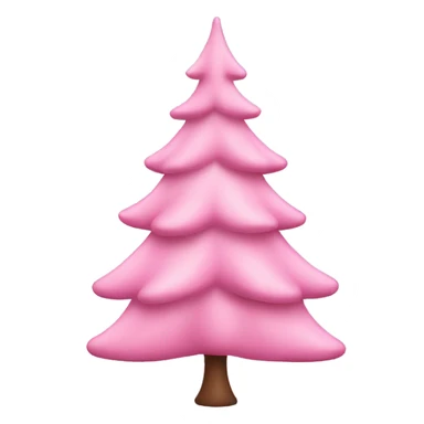 baby pink christmas tree sticker