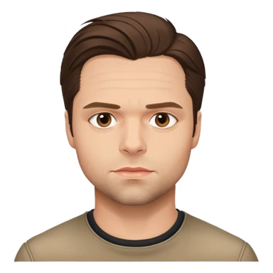 face of Sebastian Stan, neutral expression sticker