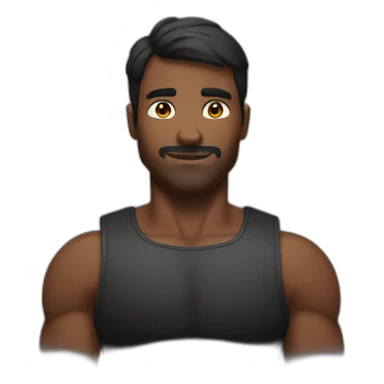 Homme noir musclé qui embrasse sa meuf sticker