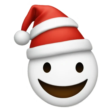 Smiley face with Christmas hat  sticker