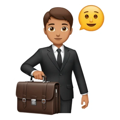 lawyer with briefcase and suit sticker