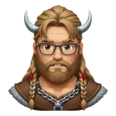 Glasses-Wearing wild viking sticker