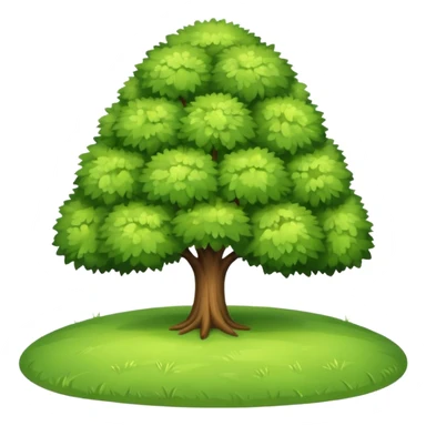 a grassy field with a single tree emoji sticker