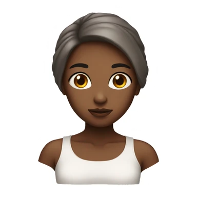 a girl with a big forhead sticker